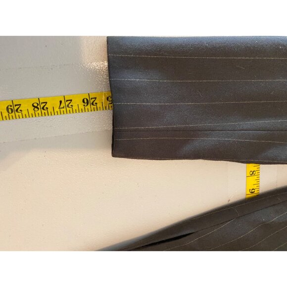 Benard Holtzman Harve Bernard Womens Pinstripe Brown Wool Pantsuit Size 10 - Picture 14 of 16